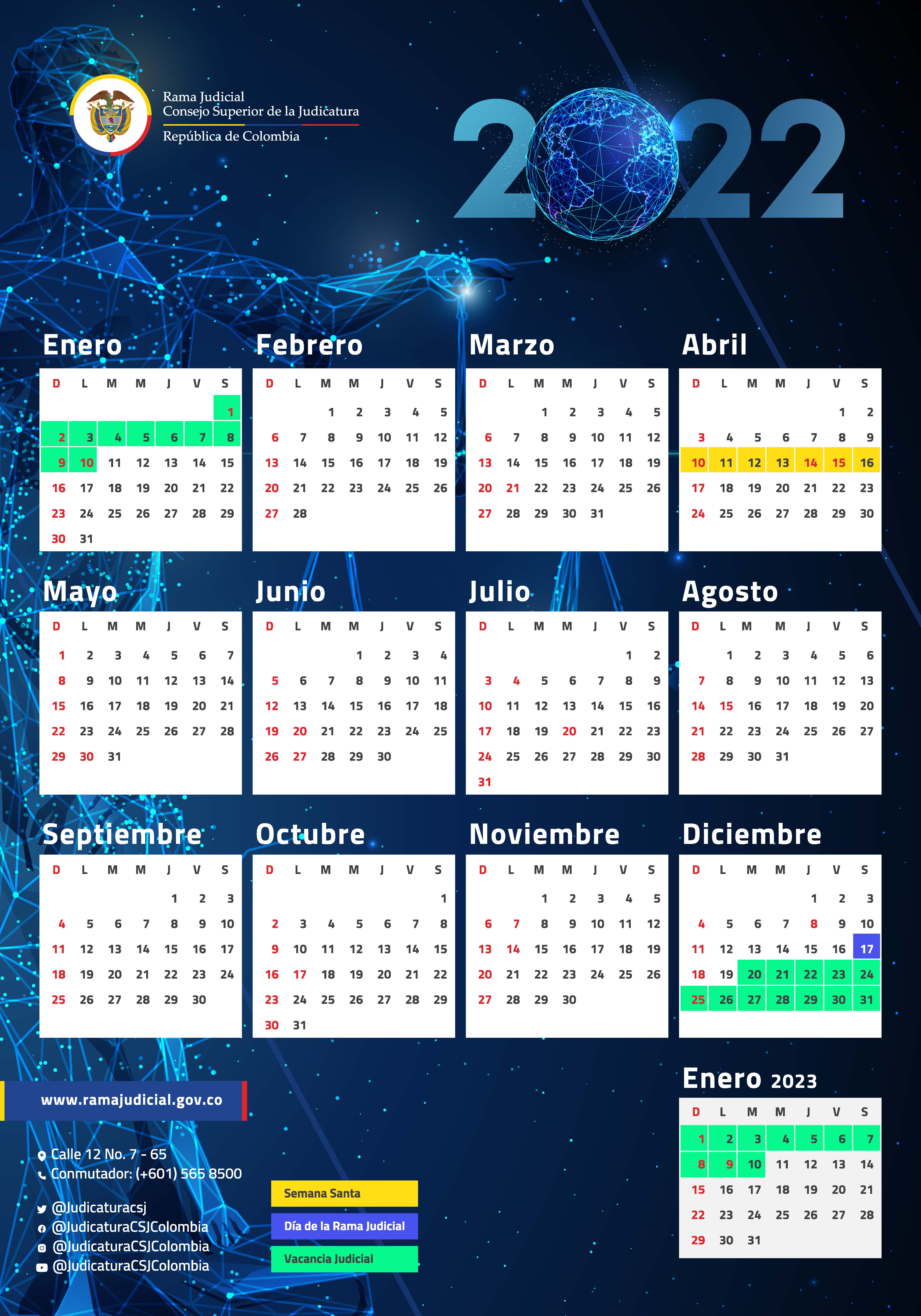 Calendarios rama judicial