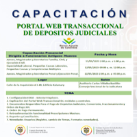 Capacitación portal web depositos judiciales