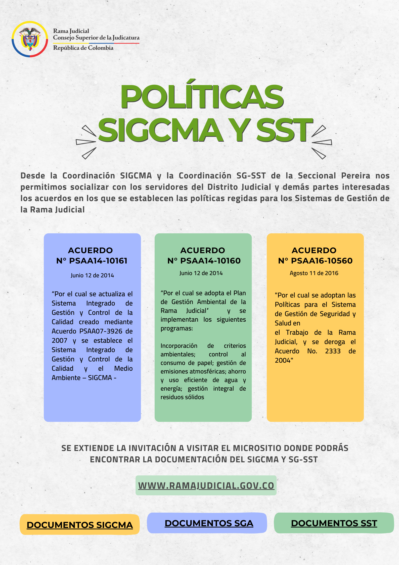 Imagen políticas SIGCMA